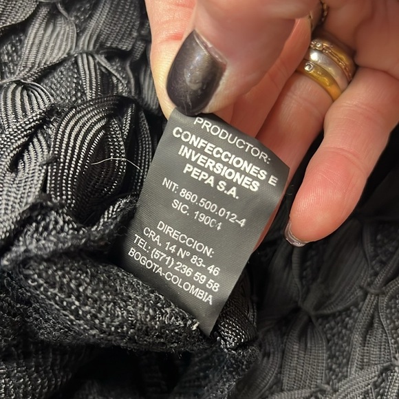 Pepa Pombo Black Knit Tunic Top Mini Dress With Pockets NWT M - Picture 11 of 13